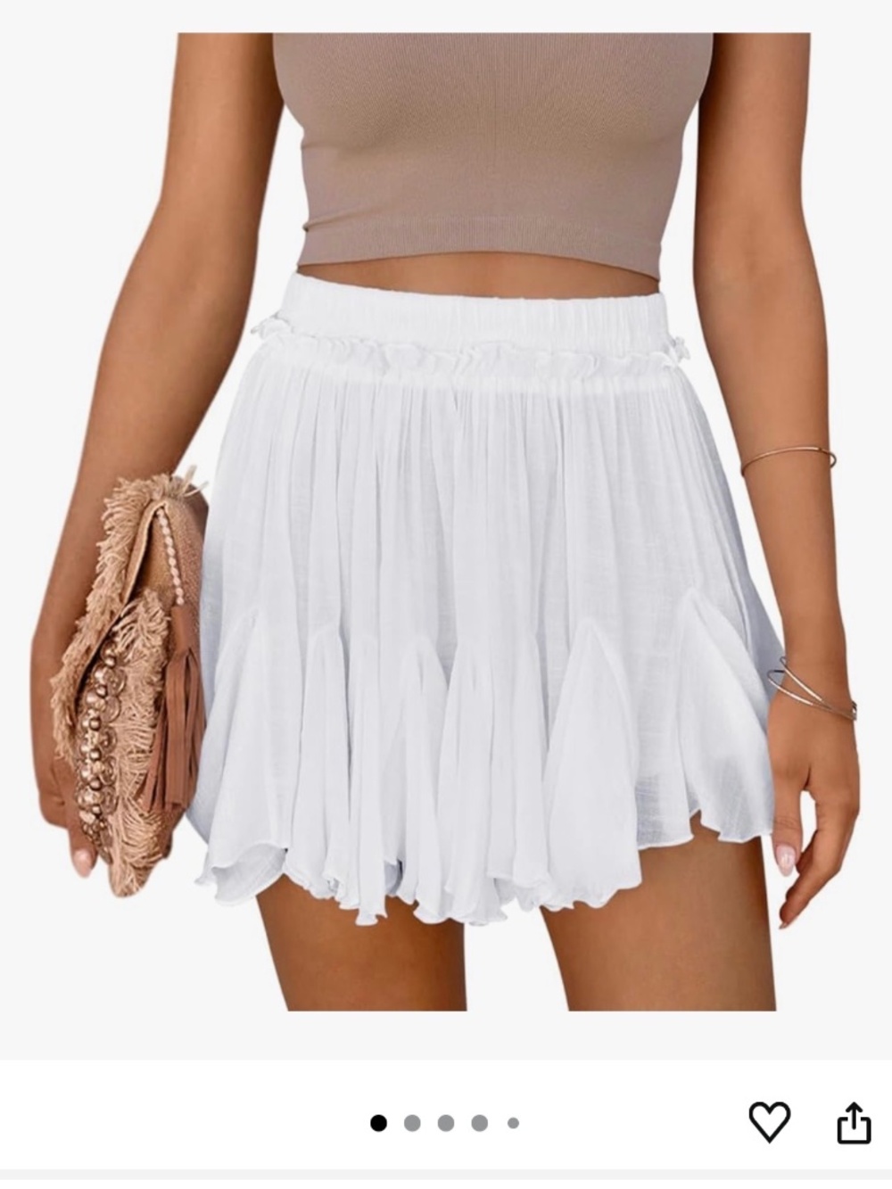 White skirt with shorts